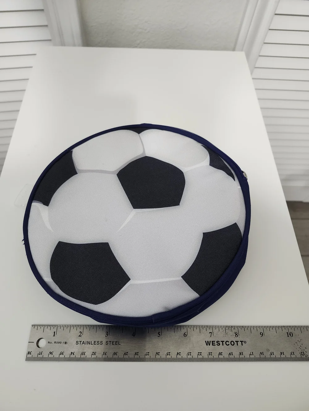 Soccer Ball Bag- Navy and White